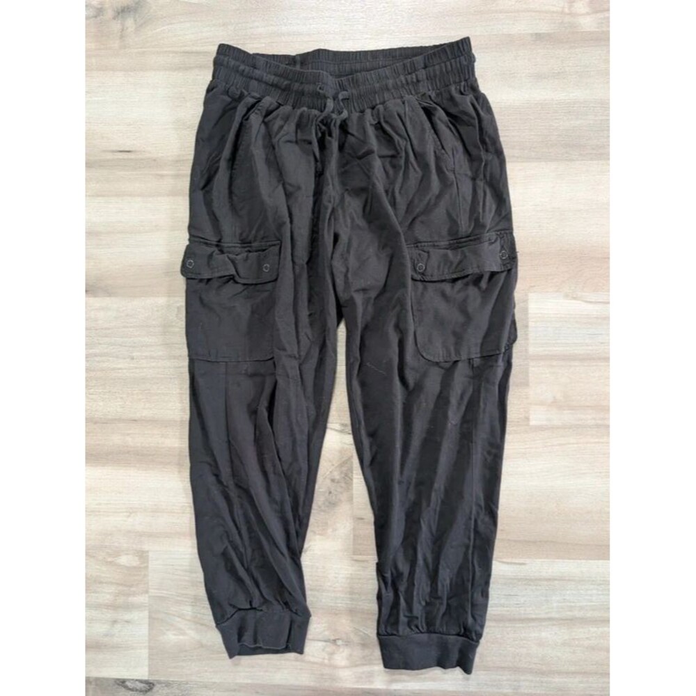 Torrid Relaxed Fit Cargo Jogger Pants in Black, Size 00 or Medium (D3)